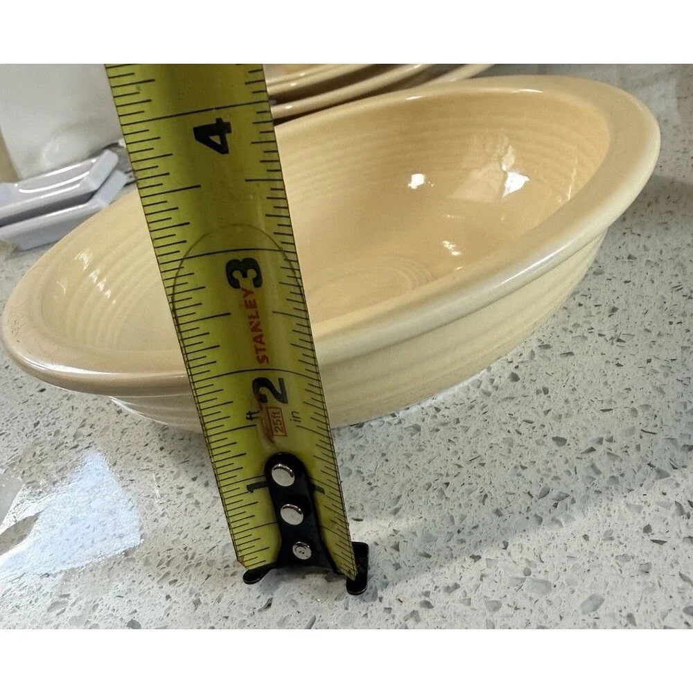 Fiestaware Individual Pasta Serving Bowls 32 oz HL USA Fiesta Ivory Vtg Retired